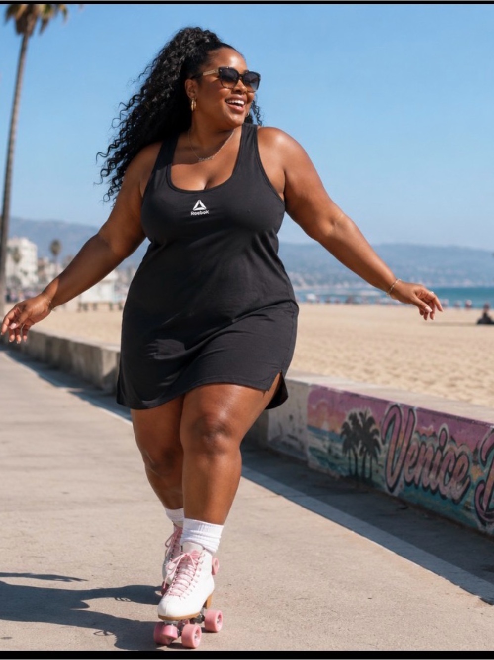 🖤 Reebok Black Athletic Dress with Built-In Bra & Shorts – Size (3X) 🖤